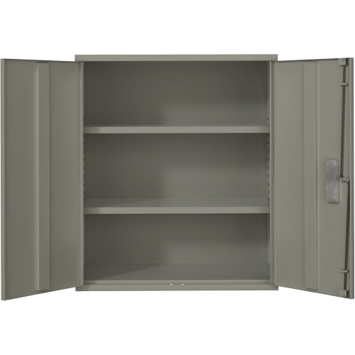 Armoire de rangement Lo-Boy, Acier, 2 Tablettes, 40" h x 36" la x 18" P, Gris Southpoint Industrial Supply