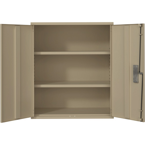 Armoire de rangement Lo-Boy, Acier, 2 Tablettes, 40" h x 36" la x 18" P, Beige Southpoint Industrial Supply