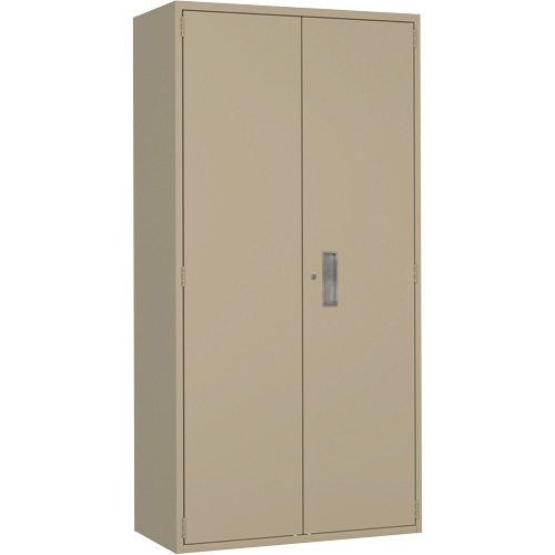 Combination Storage Cabinet, Steel, 6 Shelves, 72" H x 36" W x 18" D, Beige Southpoint Industrial Supply