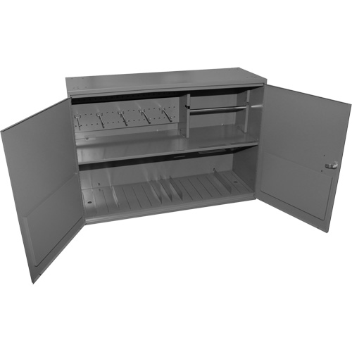 Abrasive Accessory Cabinet, Steel, 2 Drawers, 33-3/4" x 11-7/8" x 23-7/8", Grey Southpoint Industrial Supply