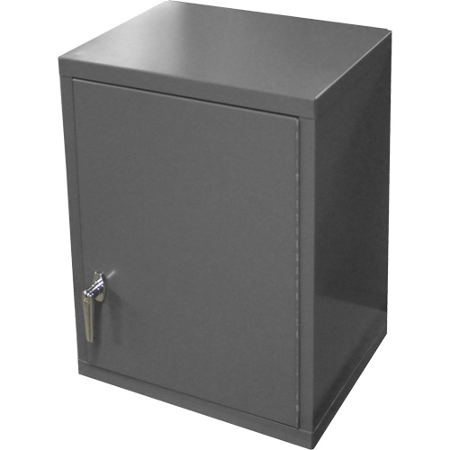Wall-Mounted Cabinet, 27" H x 13-11/16" W x 18" D, 2 Shelves, Steel, Grey Southpoint Industrial Supply
