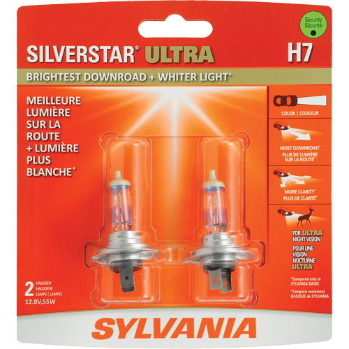 H7 SilverStar&reg; Ultra Headlight Bulb, Halogen, 56 W, Off White Southpoint Industrial Supply