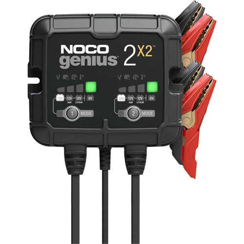 Genius&reg; 2X2 2-Bank, 4-Amp Battery Charger Southpoint Industrial Supply