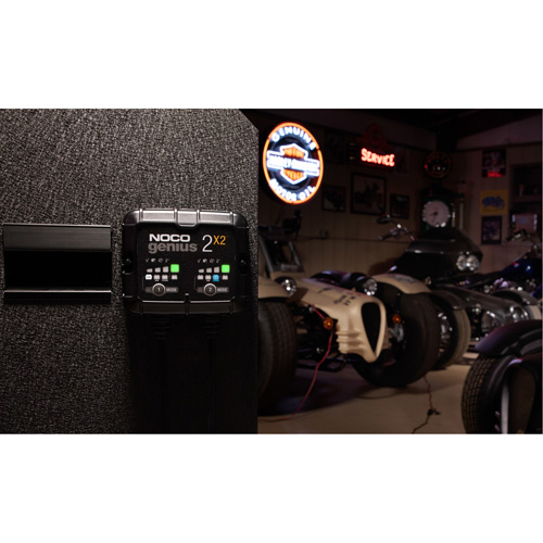 Genius&reg; 2X2 2-Bank, 4-Amp Battery Charger Southpoint Industrial Supply