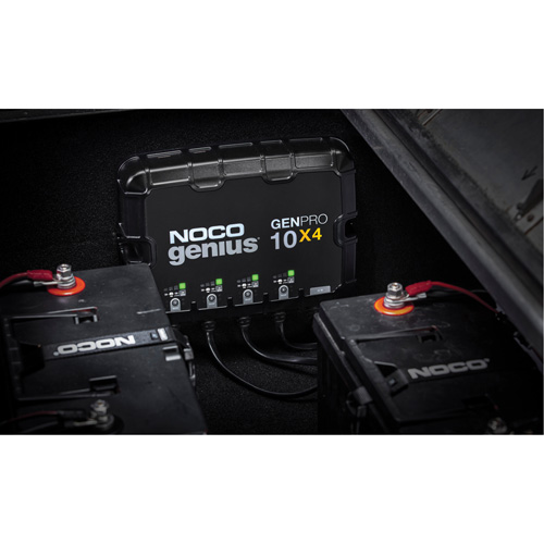 Chargeur de batterie embarqu&eacute; &agrave; 4 sorties de 40 amp&egrave;res GenPro10X4 Genius Southpoint Industrial Supply
