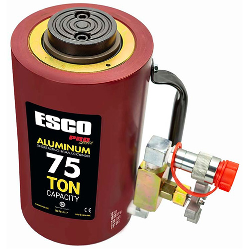 Heavy-Duty Hydraulic Cylinder, 6" Stroke, 75 Ton(s) Capacity, 10000 PSI Southpoint Industrial Supply