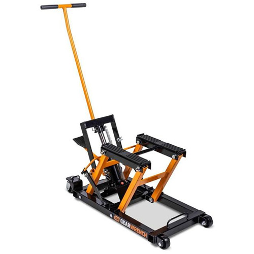 ATV and Motorcycle Jack, 0.75 Ton(s) Capacity, 4-2/3" Lowered, 14-1/2" Raised, Manual Hydraulic Southpoint Industrial Supply