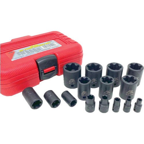 EP "Star" Plus Socket Set, 15 Pieces, 1/4"/3/8"/1/2" Drive Size Southpoint Industrial Supply