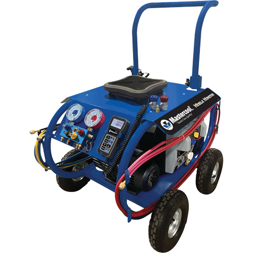 Station mobile robuste de r&eacute;cup&eacute;ration et de charge de r&eacute;frig&eacute;rant A/C automobile R134a  Mobile Monster Southpoint Industrial Supply