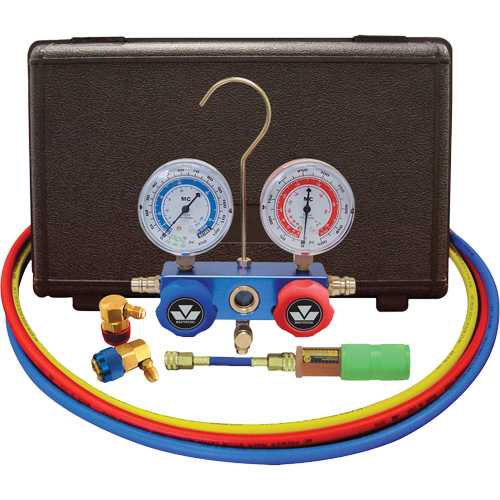 Ensemble de manom&egrave;tre &agrave; collecteur &agrave; deux voies pour l'automobile R134A avec mini injecteur de colorant Southpoint Industrial Supply