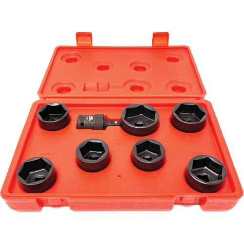 8 Pc. Extra-Low-Profile Oil Filter Socket Set Southpoint Industrial Supply