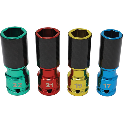 Lug Socket Set with Carbon Fiber Sleeves Southpoint Industrial Supply