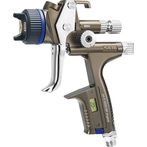 Pistolet de peinture de premi&egrave;re qualit&eacute; pour peinture automobile avec psi num&eacute;rique X5500 RP 1,3 I RPS D, Entr&eacute;e d'air 1/4" NPT, 10,24 pi³/min, Capacit&eacute; 0,6 L/0,9 L, 0,17 psi Southpoint Industrial Supply