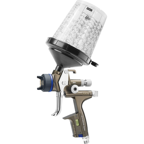 Pistolet de peinture de premi&egrave;re qualit&eacute; pour peinture automobile avec psi num&eacute;rique X5500 RP 1,3 I RPS D, Entr&eacute;e d'air 1/4" NPT, 10,24 pi³/min, Capacit&eacute; 0,6 L/0,9 L, 0,17 psi Southpoint Industrial Supply