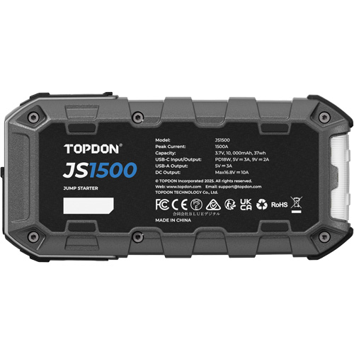 D&eacute;marreur d'appoint, survolteur, banque d'alimentation et lampe de poche JumpSurge1500 Southpoint Industrial Supply