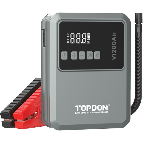 V1200Air 2-en-1: d&eacute;marreur de secours de 1200 A de pointe et gonfleur de pneus Southpoint Industrial Supply