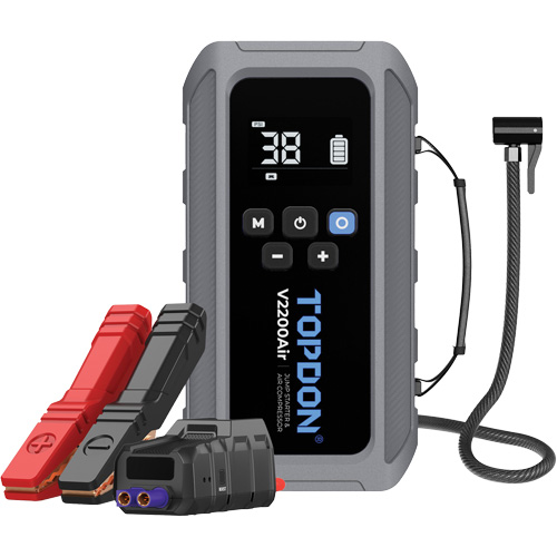 V2200Air 2-in-1 2200 Peak Amp Jump Starter & Tire Inflator Southpoint Industrial Supply