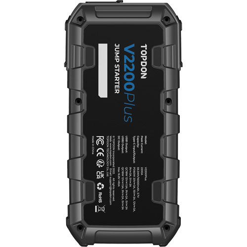 V2200Plus 2-in-1 2200 Peak Amp Jump Starter, Battery & System Tester Southpoint Industrial Supply
