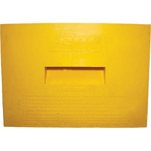 Cale de roue, Polyur&eacute;thane, Jaune, 15-1/4" la x 12-1/8'' p x 10-3/4" h Southpoint Industrial Supply