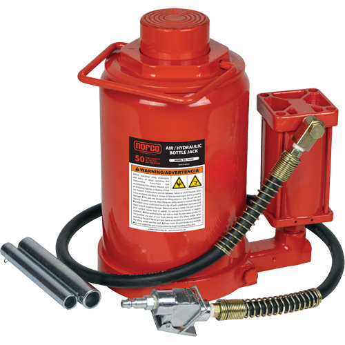 Cric-bouteille hydraulique de hauteur standard, 50 tonne(s), Air comprim&eacute;/hydraulique, 19" Hauteur &eacute;lev&eacute;e Southpoint Industrial Supply