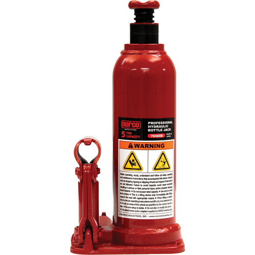 Cric &agrave; bouteille hydraulique professionnel, 5 tonne(s), 18-7/8" Hauteur &eacute;lev&eacute;e Southpoint Industrial Supply