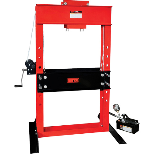 Presse pour atelier op&eacute;r&eacute;e par une pompe/hydraulique &agrave; air, Capacit&eacute; 50 tonnes Southpoint Industrial Supply