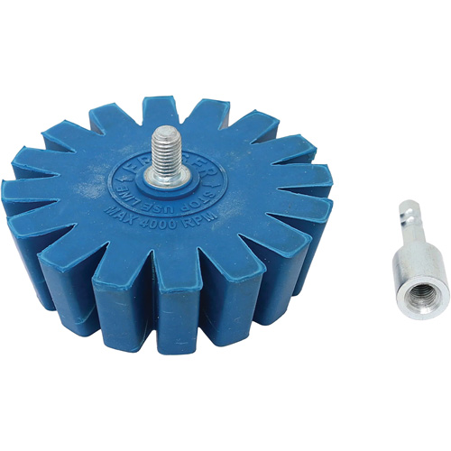 Conical Gear Eraser Wheel with Quick-Connect Arbor Adapter Southpoint Industrial Supply