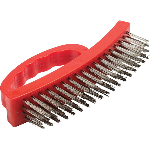 Brosse m&eacute;tallique &agrave; corps en nylon de 6,5" lo avec poils en acier inoxydable Southpoint Industrial Supply