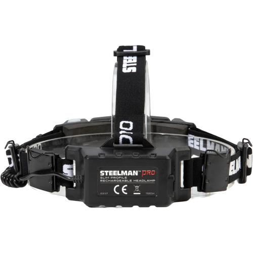 Slim Profile Motion Activated Headlamp, LED, 250 Lumens, 3 Hrs. Run Time, Rechargeable Batteries Southpoint Industrial Supply