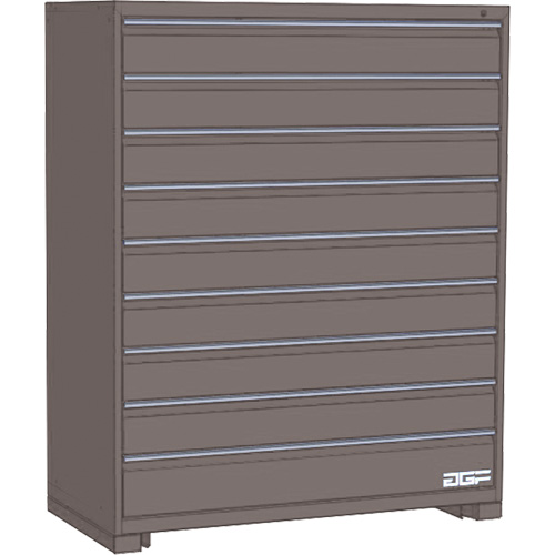 Modular Drawer Cabinet, 9 Drawers, 30" W x 24" D x 60" H, Grey Southpoint Industrial Supply