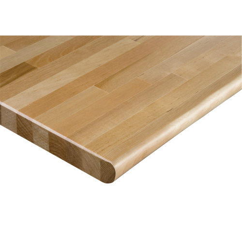 Dessus d'&eacute;tabli en bois dur, 72" la x 36" p, Bordure Arrondi, &eacute;paisseur 1-1/4" Southpoint Industrial Supply