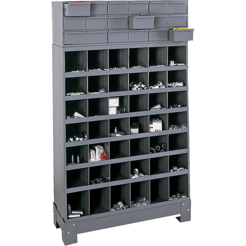 Unit&eacute; de stockage modulaire pour petites pi&egrave;ces, Acier, 18 tiroirs, 33-3/4" x 12-1/4" x 58-5/8", Gris Southpoint Industrial Supply