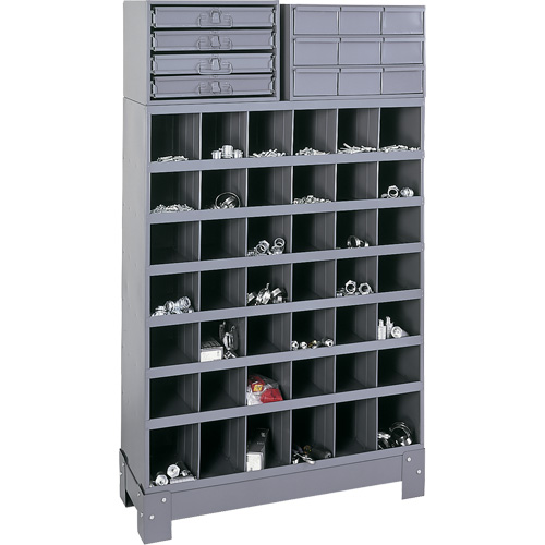 Modular Small Parts Storage Unit, Steel, 13 Drawers, 33-3/4" x 12-1/4" x 59", Grey Southpoint Industrial Supply