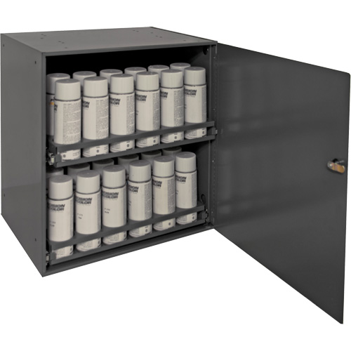 Armoire de rangement pour contenants a&eacute;rosol, Acier, 21-7/8" h x 15-15/16" la x 20-5/16" P, Gris Southpoint Industrial Supply