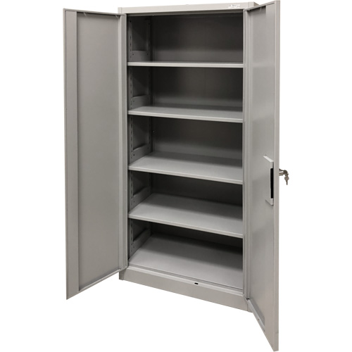 Storage Cabinet, Steel, 4 Shelves, 78" H x 36" W x 24" D, Grey Southpoint Industrial Supply