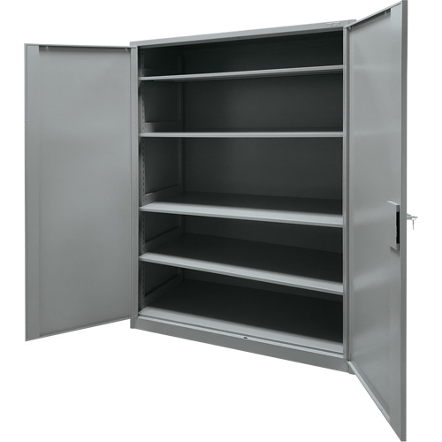 Storage Cabinet, Steel, 4 Shelves, 78" H x 48" W x 24" D, Grey Southpoint Industrial Supply
