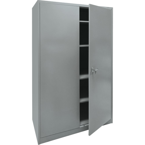 Storage Cabinet, Steel, 4 Shelves, 78" H x 48" W x 24" D, Grey Southpoint Industrial Supply