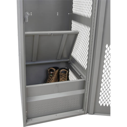 Casier pour &eacute;quipement avec porte, Acier, 24" la x 24" p x 72" h, Gris Southpoint Industrial Supply