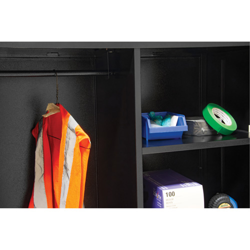 Armoire de rangement combin&eacute;e, 36" la x 18" p x 72" h, Noir Southpoint Industrial Supply