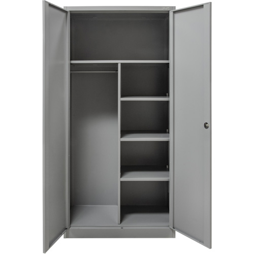Combination Storage Cabinet, 36" W x 18" D x 72" H, Grey Southpoint Industrial Supply