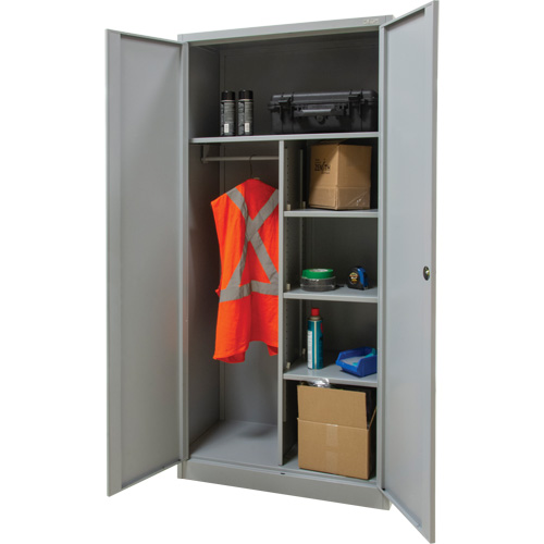 Combination Storage Cabinet, 36" W x 18" D x 72" H, Grey Southpoint Industrial Supply