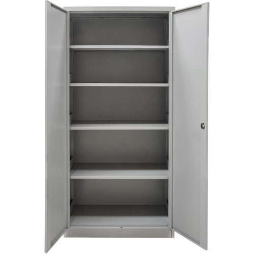 Hi-Boy Storage Cabinet, Steel, 4 Shelves, 72" H x 36" W x 18" D, Grey Southpoint Industrial Supply