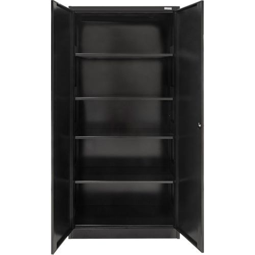 Armoire de rangement Hi-Boy, Acier, 4 Tablettes, 72" h x 36" la x 18" P, Noir Southpoint Industrial Supply