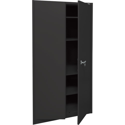 Armoire d'entreposage, Acier, 4 Tablettes, 78" h x 36" la x 24" P, Noir Southpoint Industrial Supply