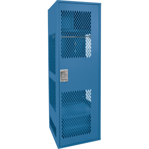 Casier pour &eacute;quipement avec porte, Acier, 24" la x 18" p x 72" h, Bleu fonc&eacute; Southpoint Industrial Supply