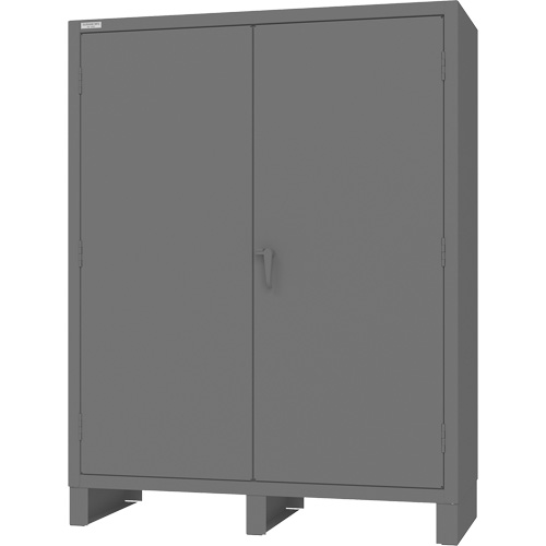 Wardrobe Cabinet with Standard Recessed Doors, Steel, 60" W x 24" D x 78" H, Grey Southpoint Industrial Supply
