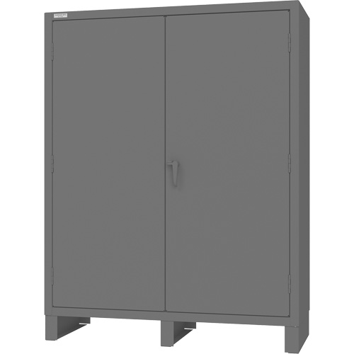 Armoire avec barre de suspension et portes encastr&eacute;es standards, Acier, 78" h x 60" la x 24" P, Gris Southpoint Industrial Supply