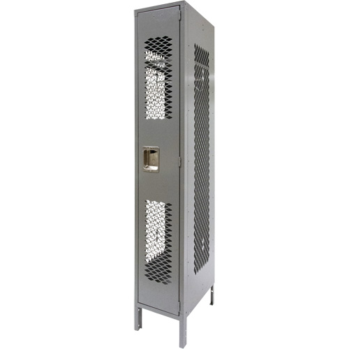 Casiers ventil&eacute;s, 12" x 18" x 78", Acier, Gris, D&eacute;mont&eacute;, Perfor&eacute; Southpoint Industrial Supply