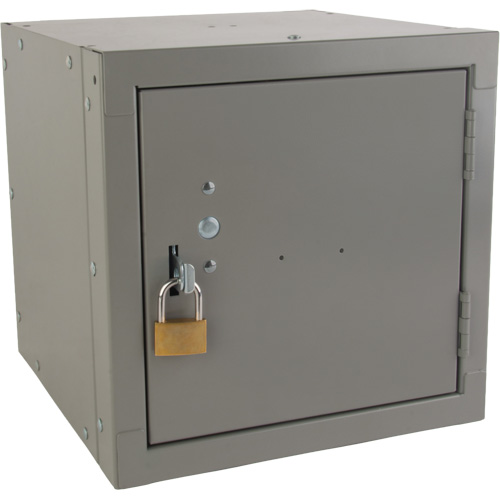 Casier cubique empilable, 12" x 12" x 12", Acier, Gris, D&eacute;mont&eacute; Southpoint Industrial Supply