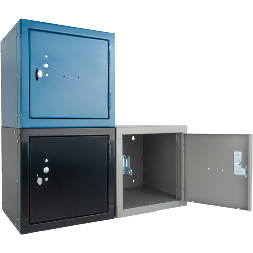 Casier cubique empilable, 12" x 12" x 12", Acier, Gris, D&eacute;mont&eacute; Southpoint Industrial Supply